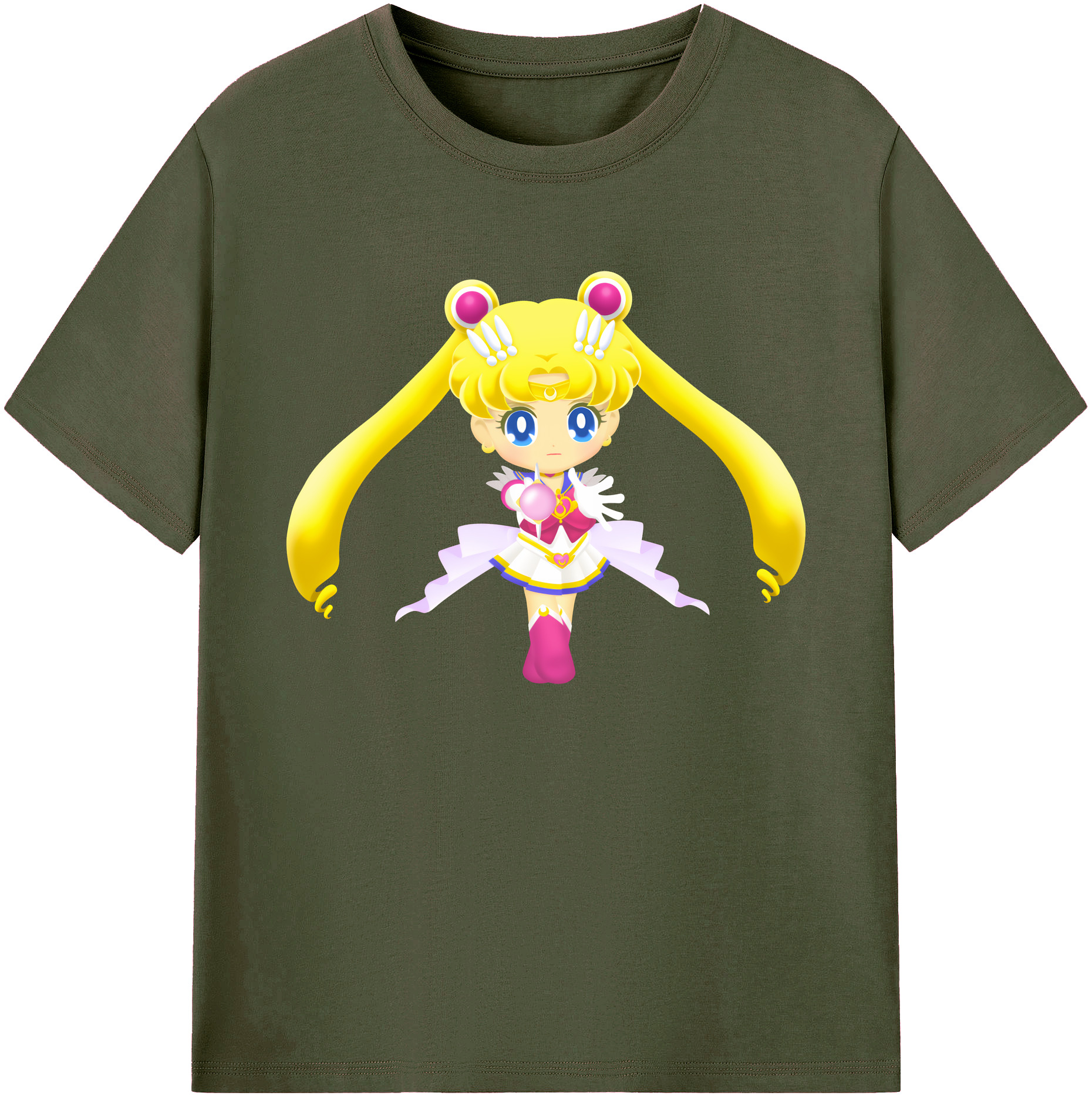 （画像用） 美少女戦士セーラームーン 月野 うさぎ つきの うさぎ Sailor Moon Tsukino Usagi 綿100％ メンズ半袖Tシャツ｜肌触りやわらか＆通気性